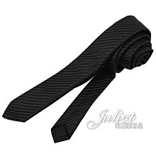 【茱麗葉精品】全新精品 YSL 專櫃商品 630453 緞面斜紋設計混紡絲質領帶.黑 現貨