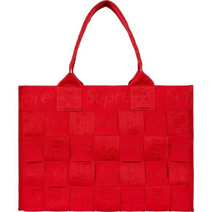 日貨代購CITY】2023SS Supreme Woven Large Tote 編織托特包手提包黑