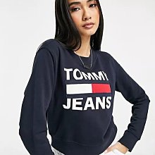 TH Tommy Hilfiger Jeans 湯米 國旗標誌 大學T 長袖 現貨 藍色 美國姐妹屋