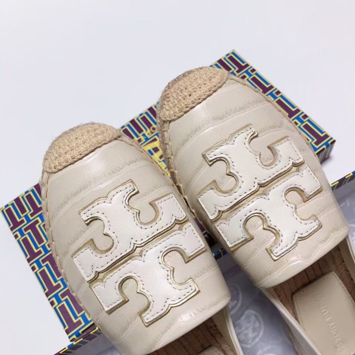 ╭☆包媽子店☆TORY BURCH INES  ESPADRILLE 真皮草編漁夫鞋~