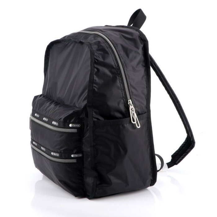 現貨 Lesportsac 2296 黑色 Functional Backpack 大型拉鏈雙肩後背包 限量優惠