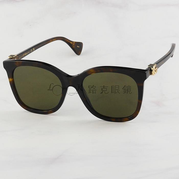 Gucci 太陽眼鏡 雙G LOGO 琥珀框 GG1071S 002