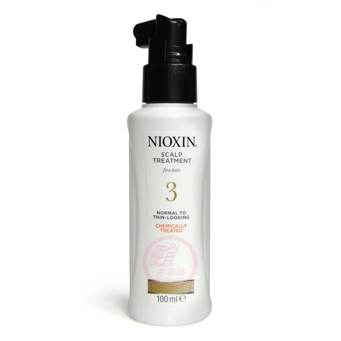 便宜生活館【頭皮調理】NIOXIN 耐奧森(麗康絲) 3號頭皮養護精華100ml 染燙後纖細/落髮頭皮專用 公司貨可超取