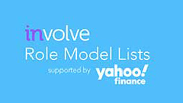 White text on a light blue background says Involve Role Models Lists supported by Yahoo Finance