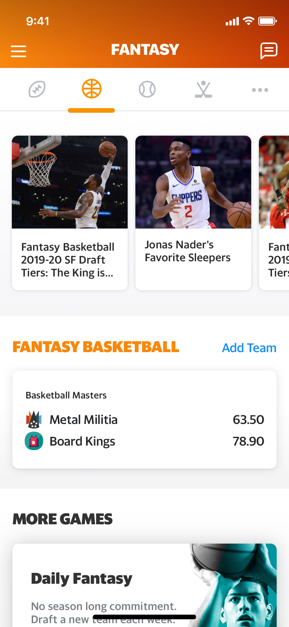 Yahoo Fantasy Sports App Apple Google Play Yahoo Mobile