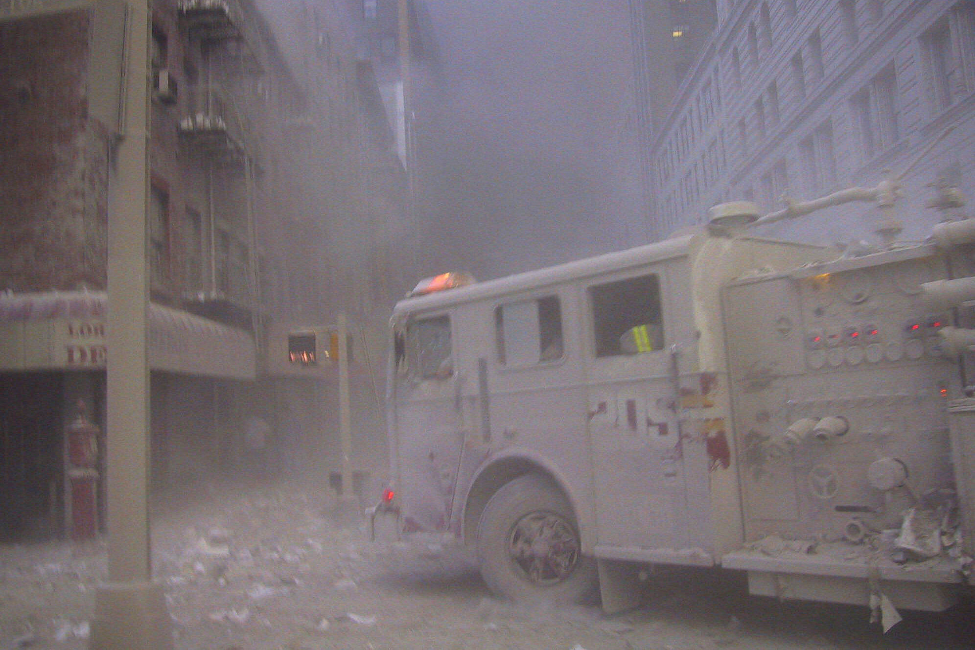 Fire truck on Greenwich Street in 2001