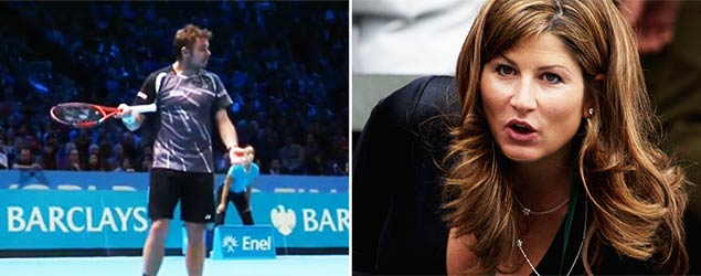 Stanislas Wawrinka and Mirka Federer (Screenshot/Getty)