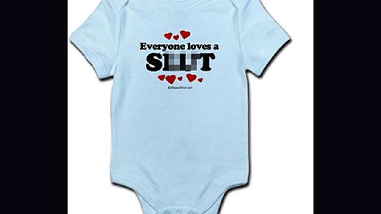 Funny: online store criticised for selling x-rated and provocative baby clothing S--t
