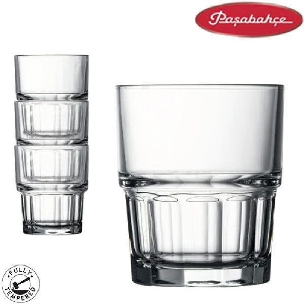 土耳其pasabahce史瓦特強化可疊杯系列 165cc 玻璃杯 水杯 果汁杯
