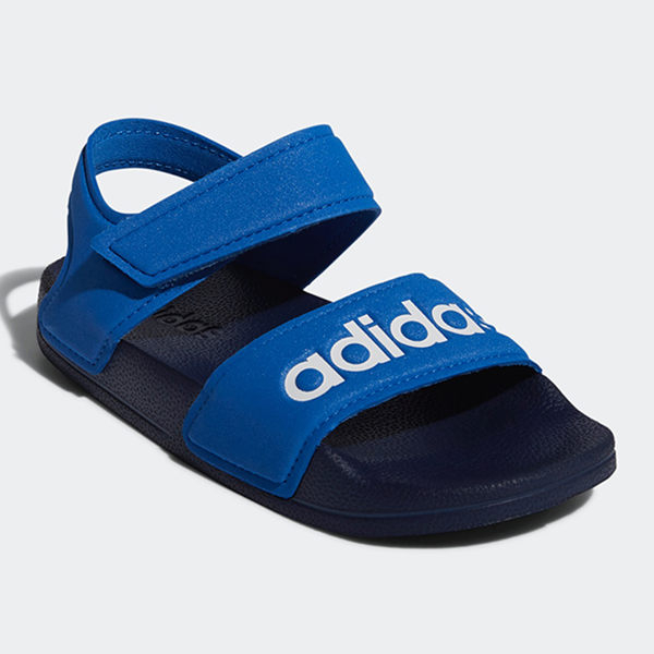 ADIDAS ADILETTE SANDAL 童鞋 中童 涼鞋 休閒 魔鬼氈 輕量 透氣 藍【運動世界】G26878