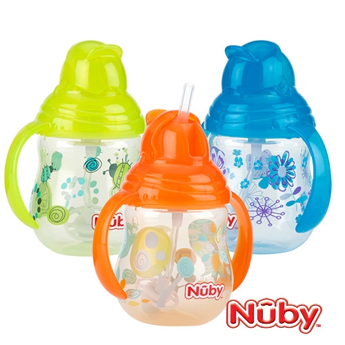 Nuby 卡拉雙耳彈跳吸管杯 (360度吸管) (款式任選)