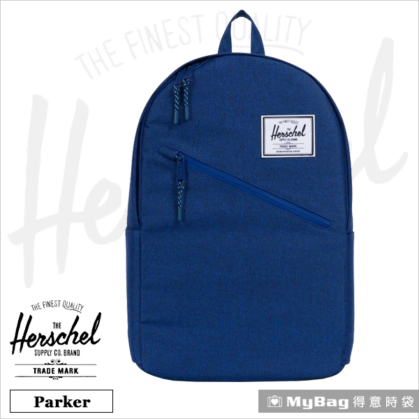 Herschel 後背包 單寧布藍 斜拉鍊設計 15吋電腦後背包 (新版) Parker-1335 得意時袋