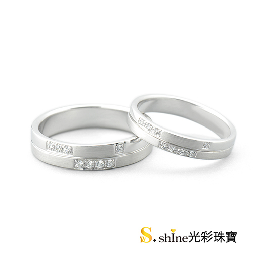 【光彩珠寶】婚戒 18K金結婚戒指 男戒  一生一世