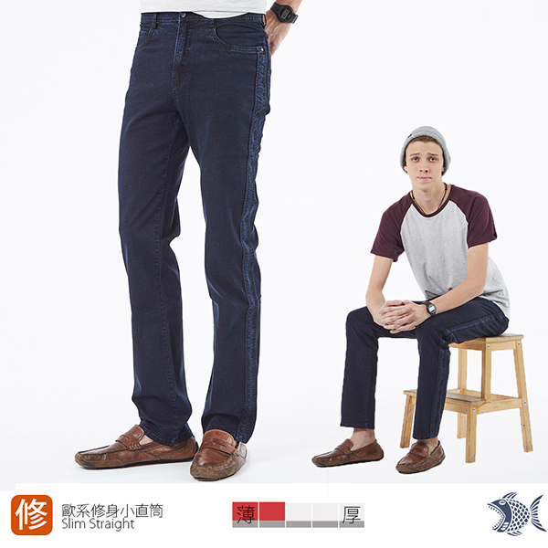 【NST Jeans】歐系修身小直筒 美系硬漢魂 織帶彈性牛仔男褲 385(6521)