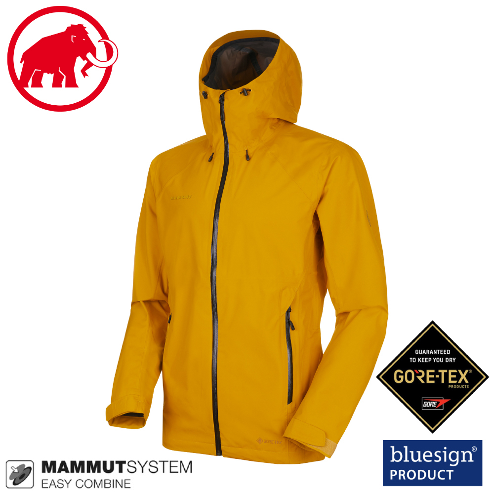 【MAMMUT 男 Convey Tour Gore-Tex 連帽防水外套《金黃》】1010-26032/透氣耐磨/衝鋒衣