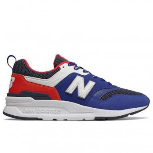 New Balance 男鞋 997 休閒 復古 網布 麂皮 藍 紅【運動世界】CM997HEB