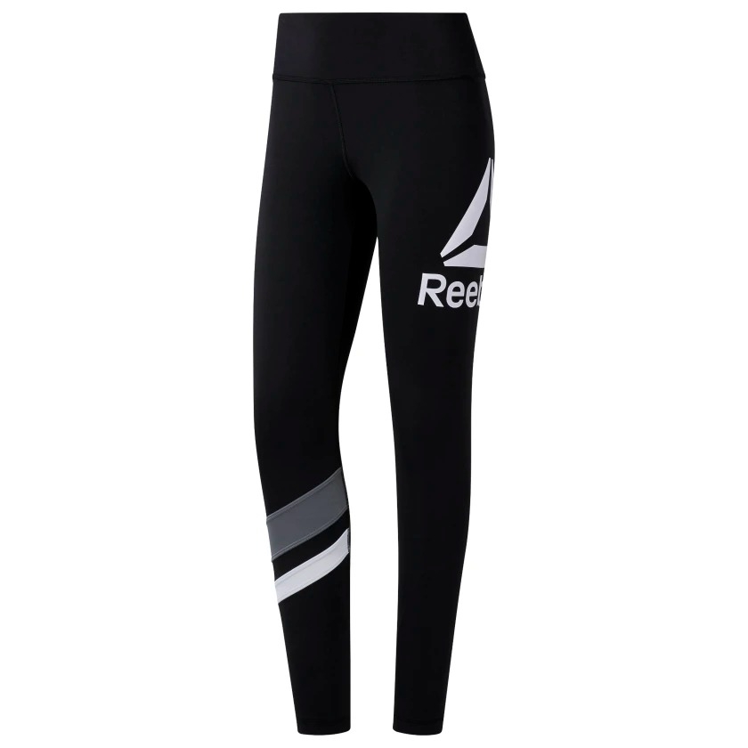 REEBOK READY BIG LOGO TIGHTS 女裝 長褲 緊身 訓練 健身 排汗 透氣 黑【運動世界】DY8096