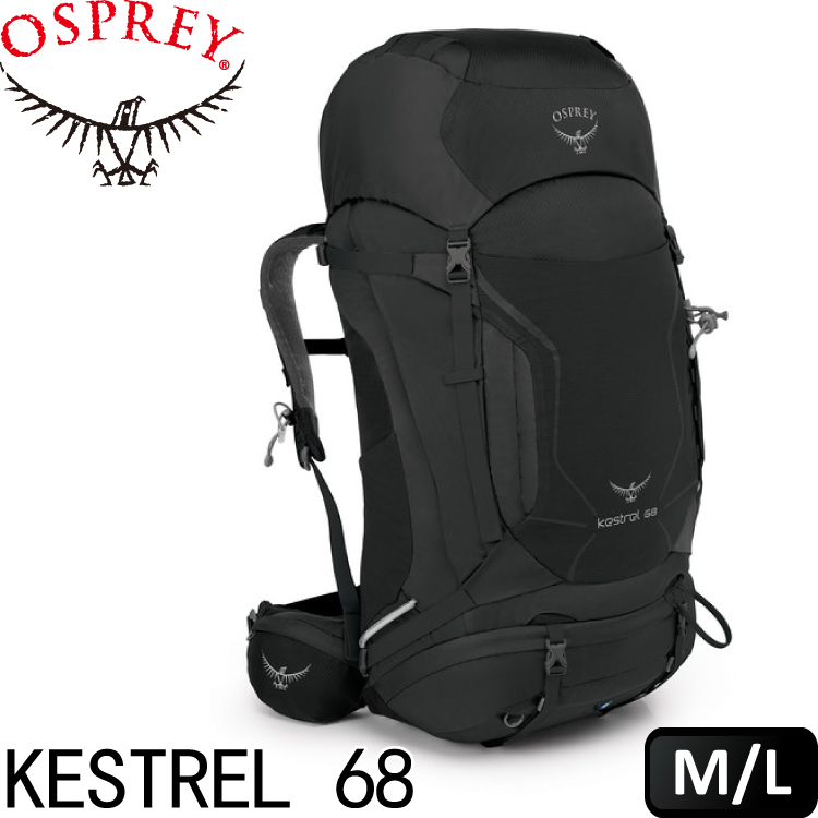 【OSPREY 美國 Kestrel 68《蒼灰黑 M/L》】Kestrel 68/登山包/登山/健行/自助旅行/雙肩背包★滿額送