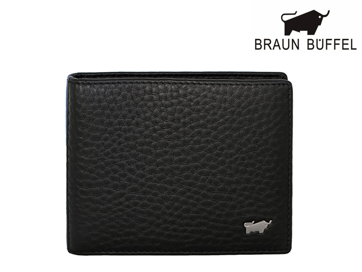 【全新正品】BRAUN BUFFEL 德國小金牛 真皮黑色鈔票夾短夾【寧寧小舖/台中30年老店】BF195-312-1