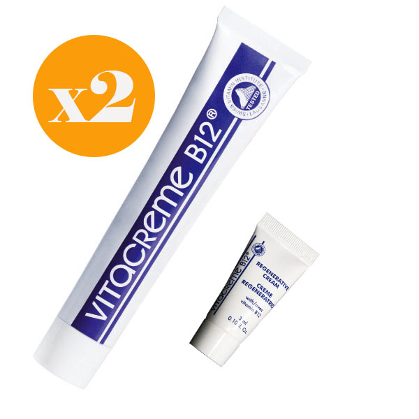 VITACREME B12 瑞士維他命B12亮顏喚膚霜50ML*2送5ML*2入免運