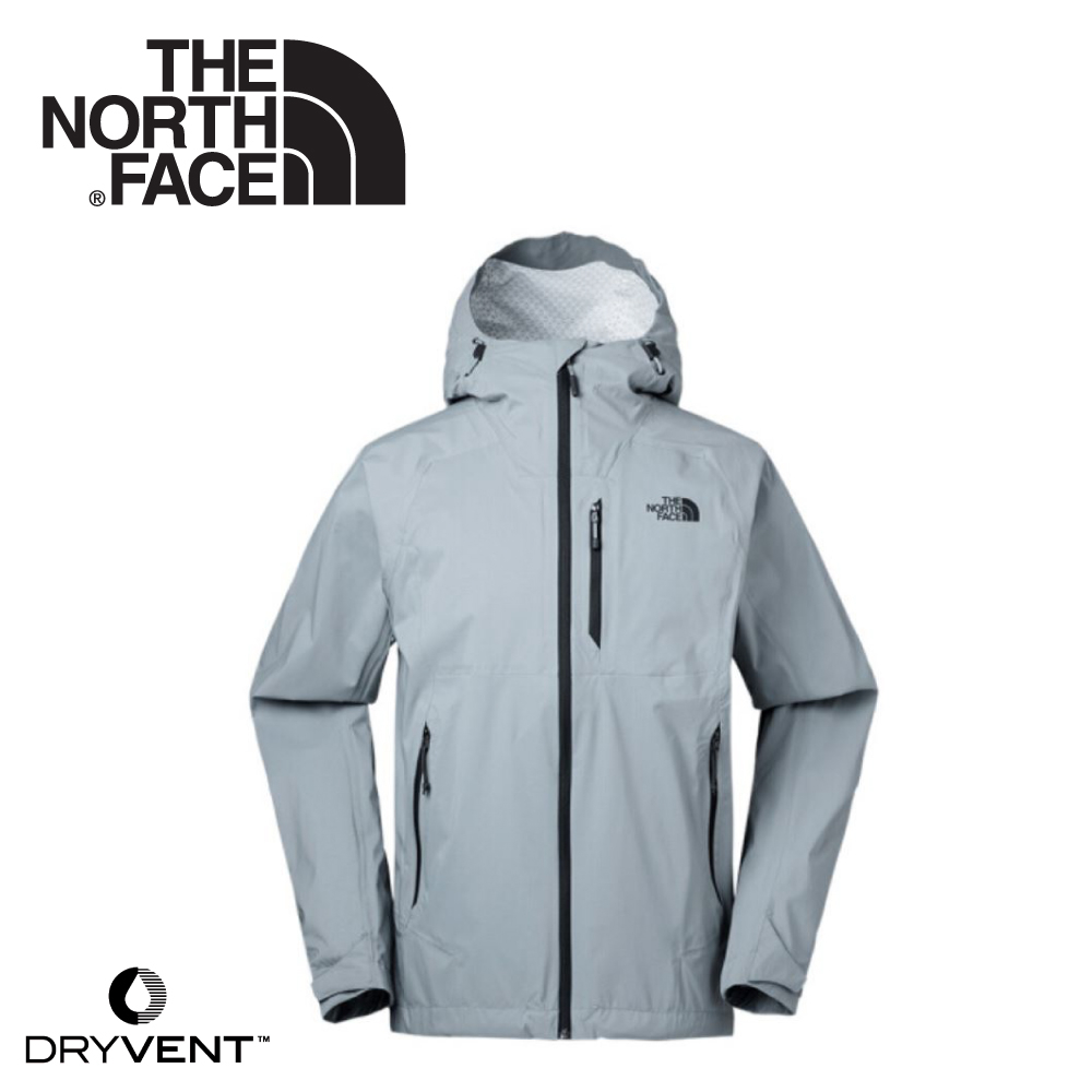 【The North Face 男 DryVent防水連帽外套《灰》】3GCW/夾克/風雨衣/保暖外套