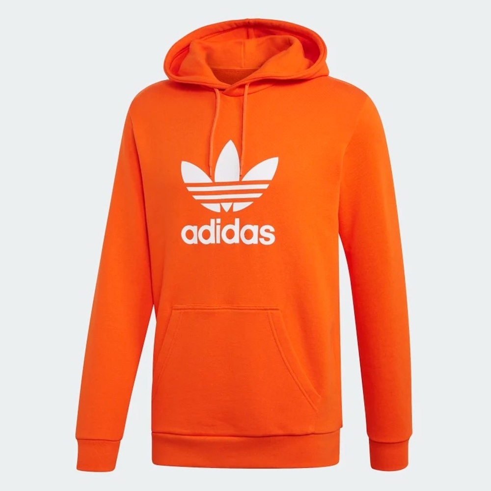 ADIDAS ORIGINALS TREFOIL HOODIE 帽T 橘色 三葉草 基本 男(布魯克林) ED6078