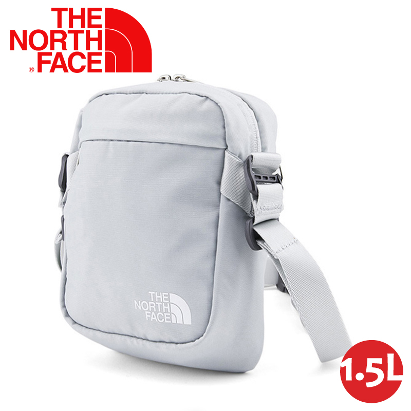 【The North Face 1.5L 側背包《灰白》】3BXB/斜背包/隨行包/零錢包/運動/跑步