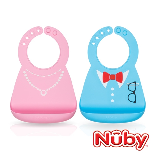 Nuby 3D立體矽膠圍兜(款式任選)