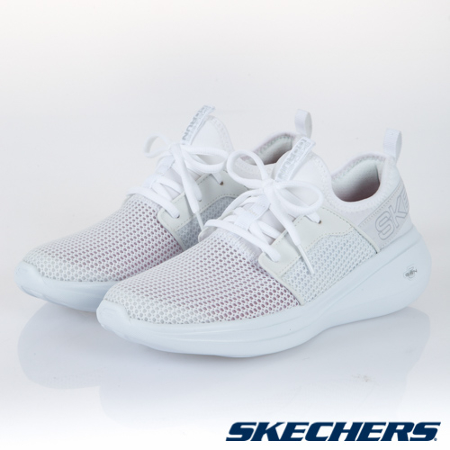 SKECHERS GO RUN FAST 女鞋 慢跑 健走 足弓推進器 避震 透氣 彈性 透氣瑜珈鞋墊 白【運動世界】15103WHT