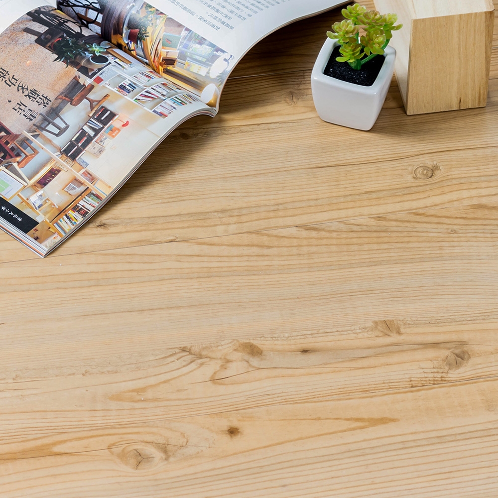 樂嫚妮 地板貼 1坪 PVC地板 塑膠PVC仿木紋DIY地板24片 椿木