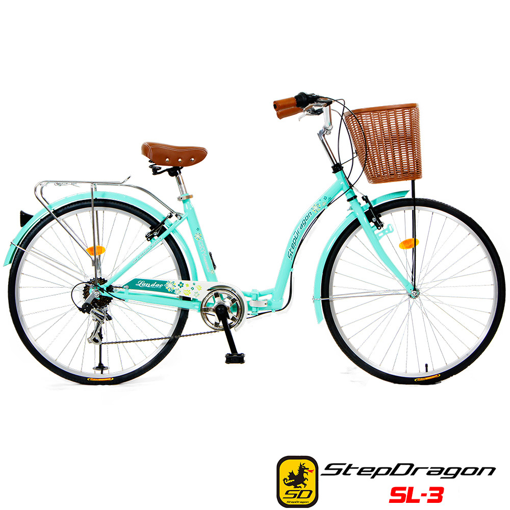 【StepDragon】SL-3 復古可疊式淑女車  26吋 搭配 日本 Shimano 7速 （100%出貨 服務升級）