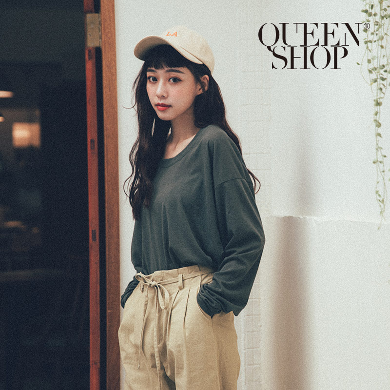 Ｑｕｅｅｎ Ｓｈｏｐ【01038157】柔軟棉U領上衣 兩色售＊現+預＊