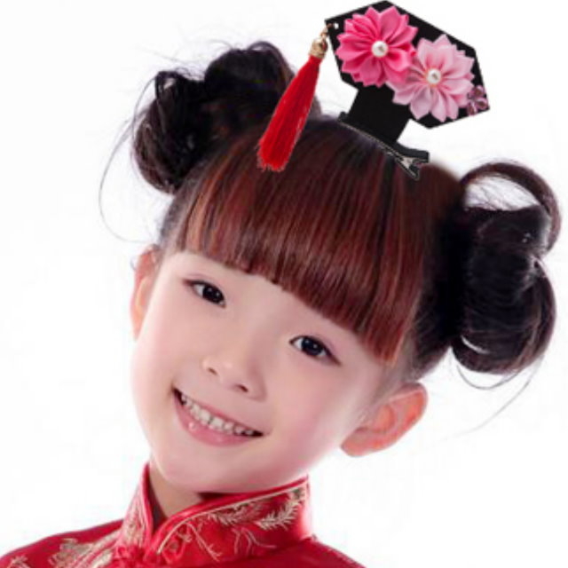 UNICO 兒童 俏皮中國風流蘇格格造型頭飾/髮夾