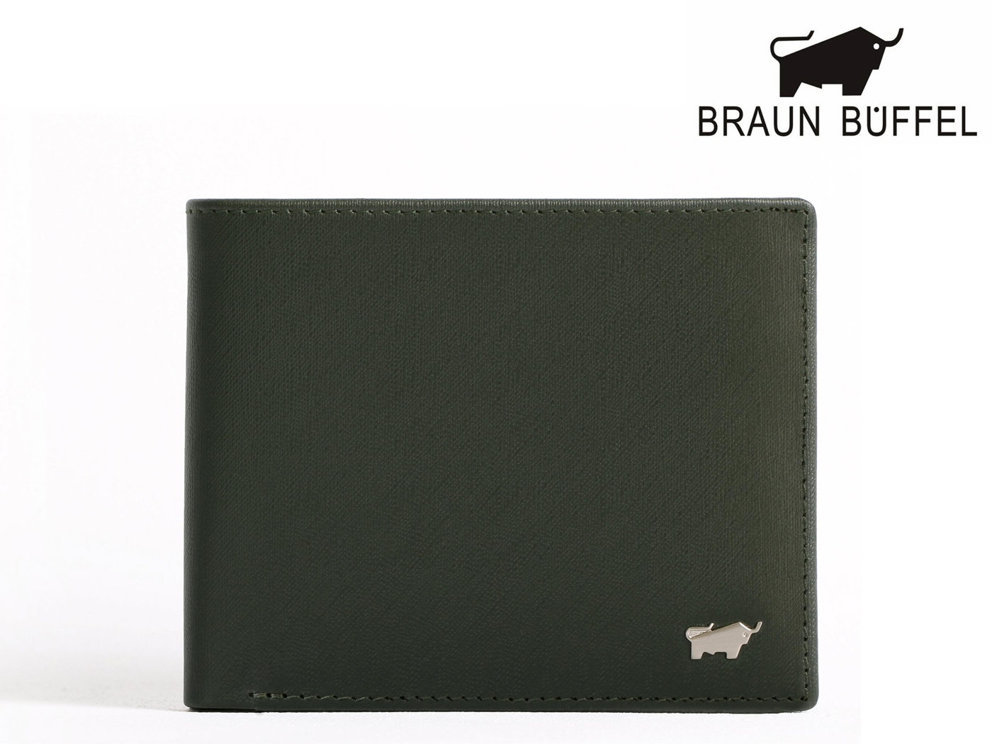 【全新品公司貨】BRAUN BUFFEL 德國小金牛 真皮短夾 綠色【寧寧小舖/台中30年老店】BF306-316-1