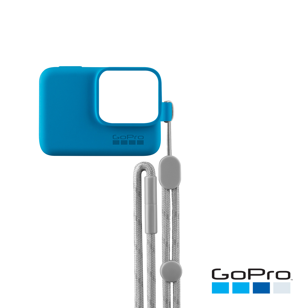 GoPro-HERO/5/6 專用矽膠護套+繫繩 藍色(ACSST-003)