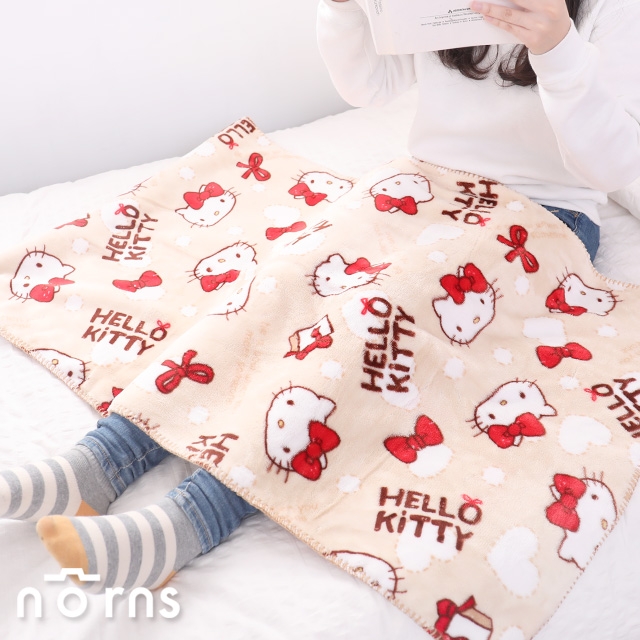 【Hello Kitty法蘭絨羊羔絨毛毯】Norns 正版授權 Sanrio 70x120cm 保暖刷毛毯 毯子 膝上毯