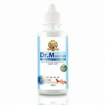 『寵喵樂旗艦店』《DR.M植萃耳滴劑》100ml 清耳液 寵物均適用 軟化耳垢 清潔