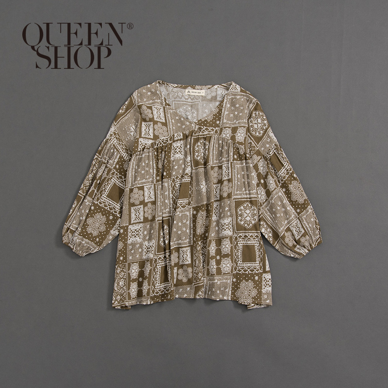 Ｑｕｅｅｎ Ｓｈｏｐ【01096306】女裝 親子系列 民族圖騰上衣＊現+預＊