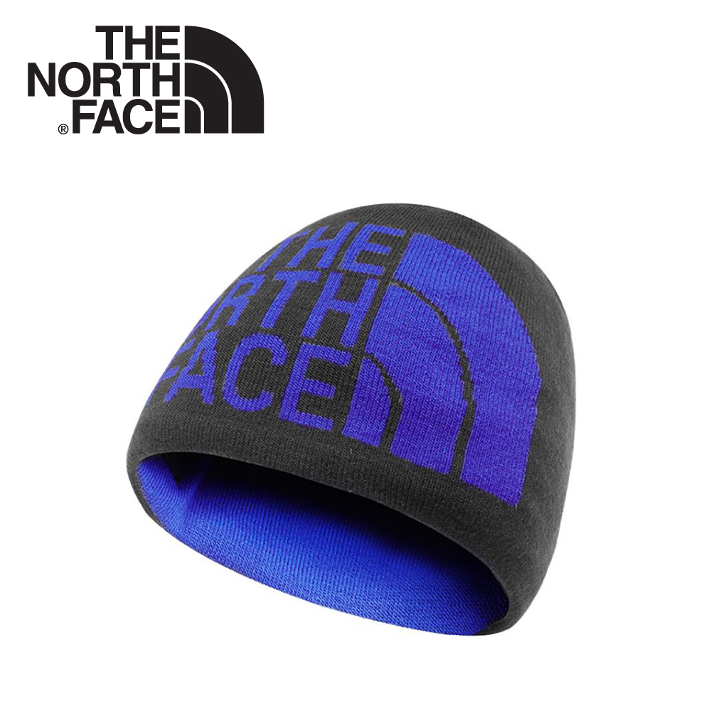 【The North Face 雙面LOGO保暖毛帽《海軍藍》】AKND/保暖帽/毛帽/針織帽/旅遊