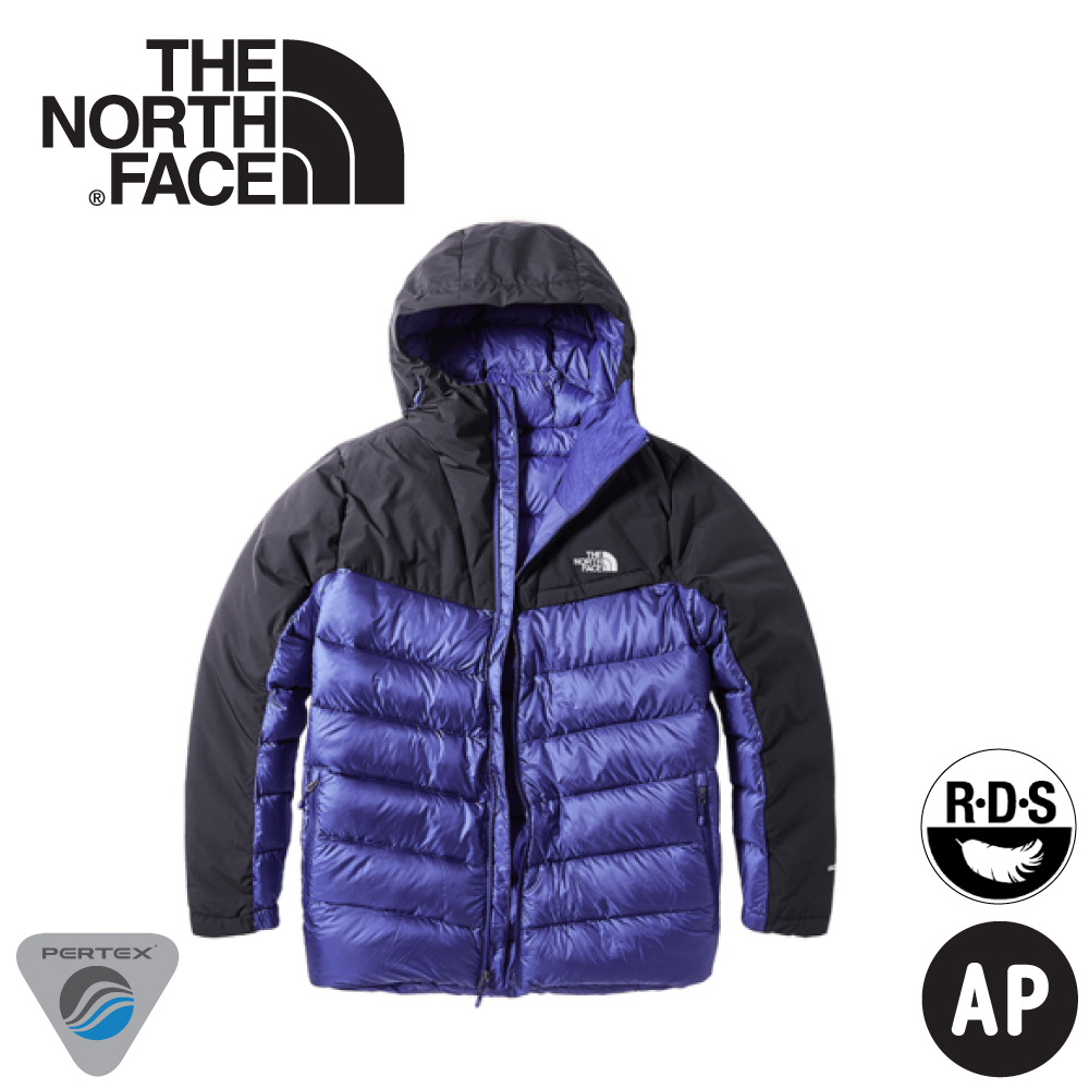 【The North Face 男 800FP局部防水羽絨外套《國旗藍》】3KTD/羽絨衣/保暖外套