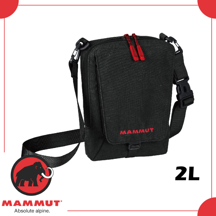 【MAMMUT TASCH POUCH MELANGE 2L 側背包《黑》】2520-00651/隨身休閒背包/零錢包/斜背包