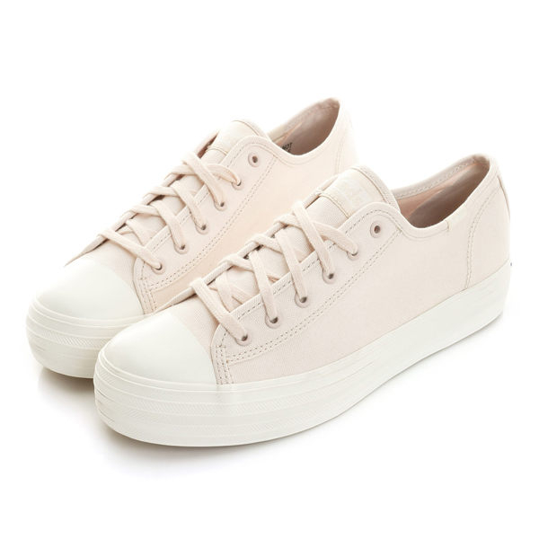 Keds TRIPLE KICK 女款粉色厚底帆布鞋 NO.9182W132461