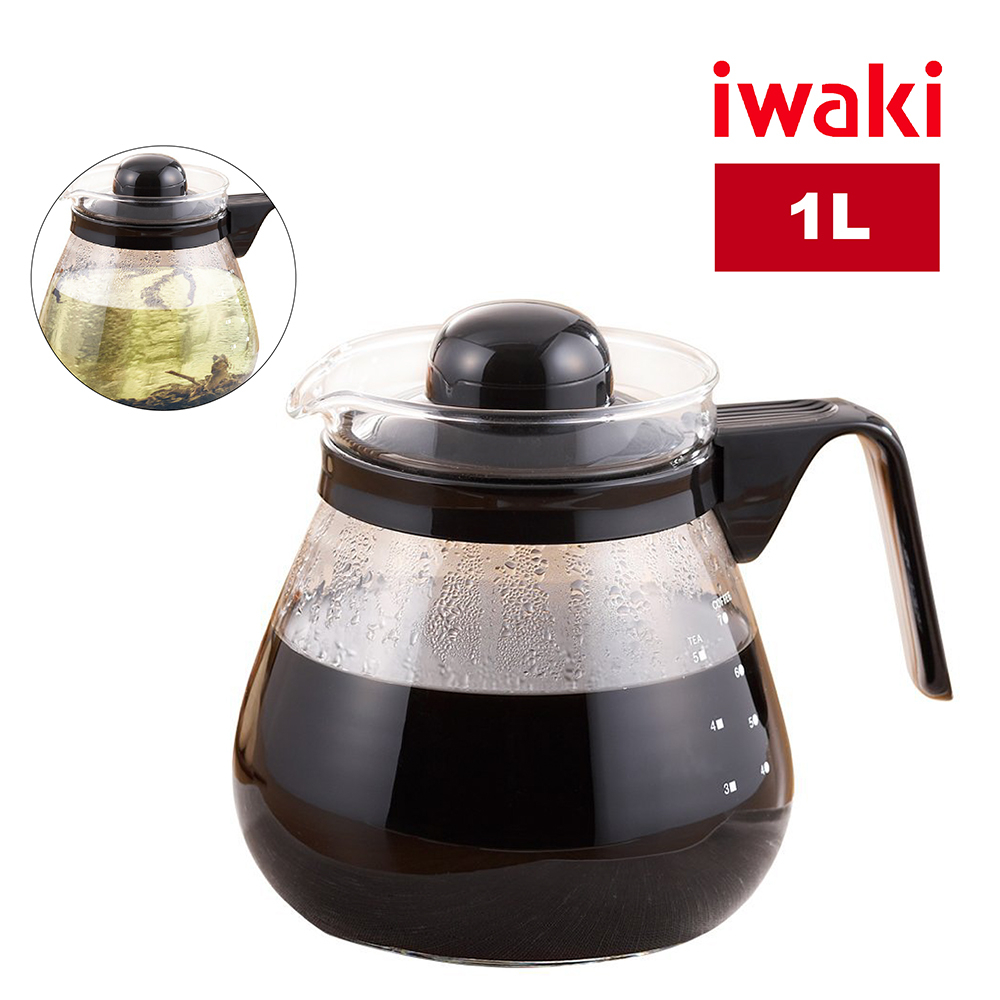 【iwaki】日本品牌多用途耐熱玻璃咖啡壺-1L