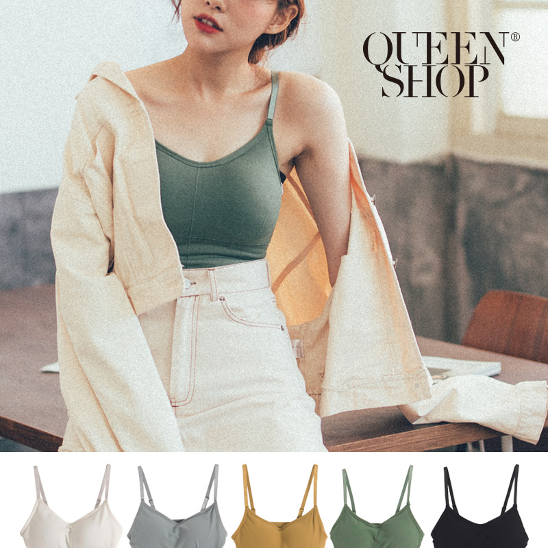 Ｑｕｅｅｎ Ｓｈｏｐ【01041570】可調肩帶純色內搭小可愛 五色售 ＊現+預＊