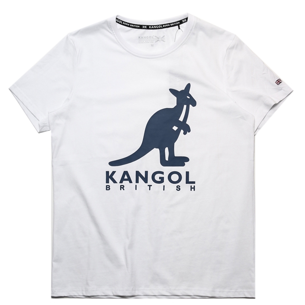 KANGOL 白 藍 大LOGO 棉 短T 男 (布魯克林) 6921100500