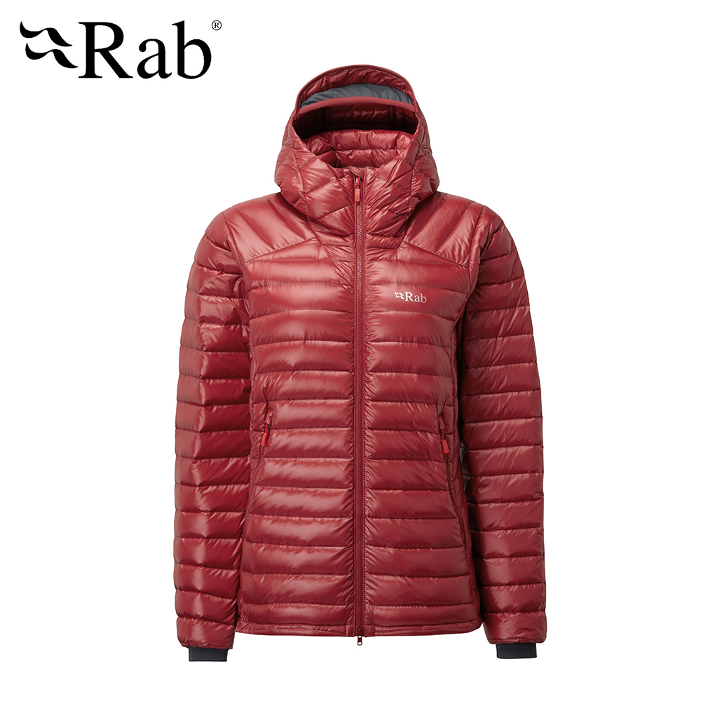 【英國 RAB】 Microlight Summit Jacket 高透氣羽絨連帽外套 女款 赤艷紅 #QDA89