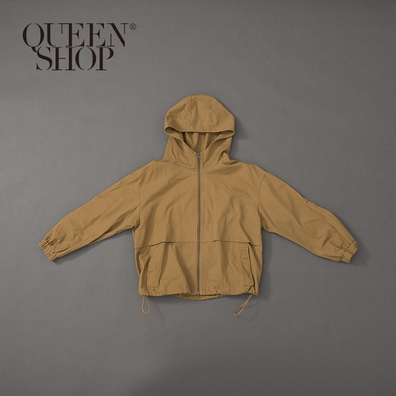 Ｑｕｅｅｎ Ｓｈｏｐ【02071112】工裝連帽縮口外套 兩色售 1/2＊現+預＊