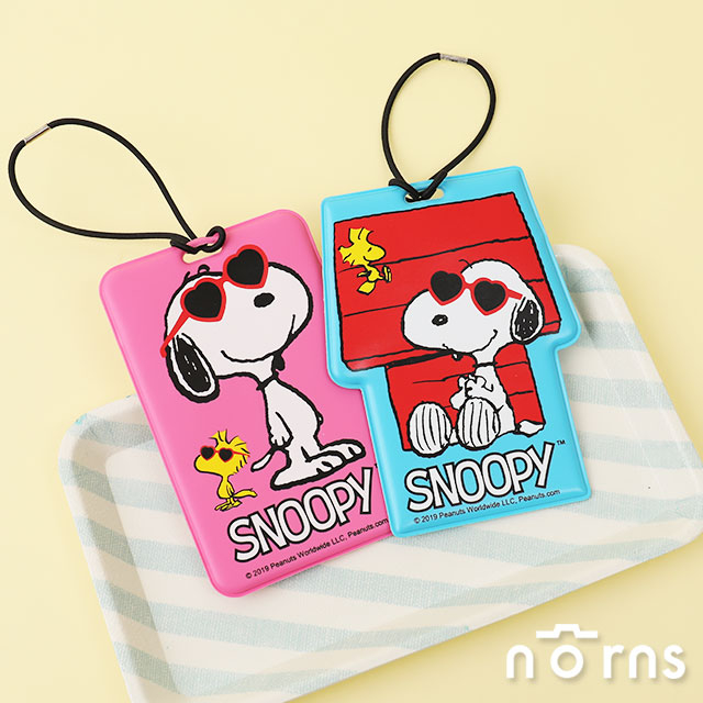 【Snoopy愛心墨鏡PVC掛繩票卡夾 】Norns 正版授權 史努比 行李吊牌 證件套 票夾