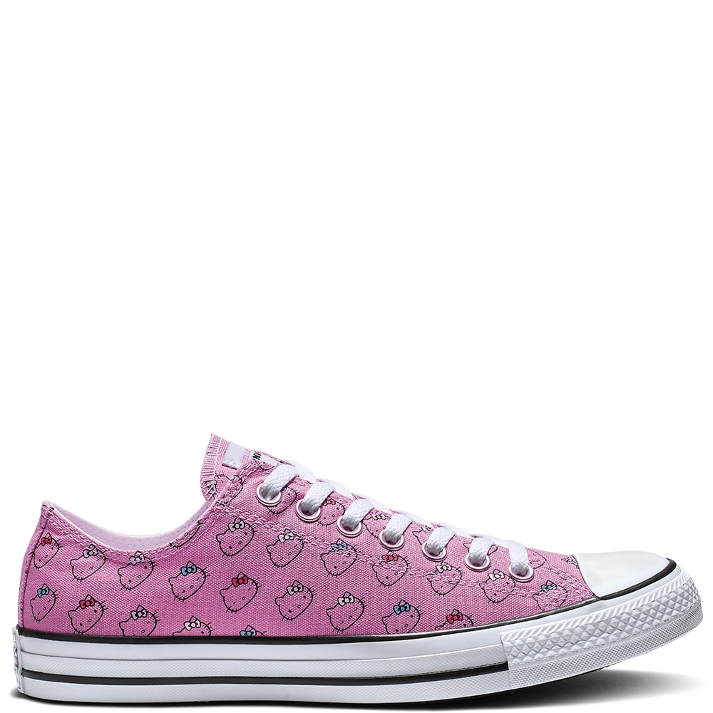 Converse x Hello Kitty Chuck Taylor All Star Low-Top 聯名款 女款粉色休閒鞋-NO.164631C