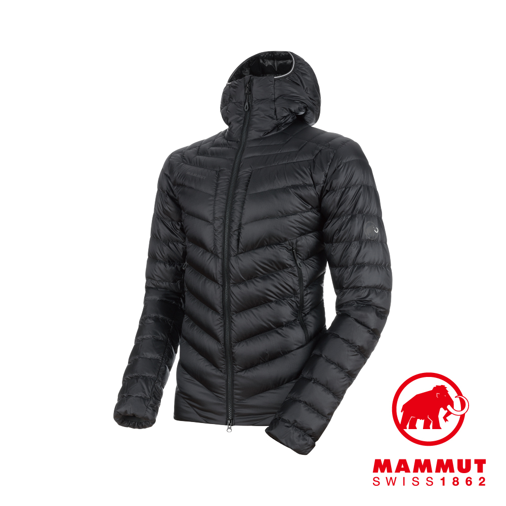 【Mammut 長毛象】Broad Peak IN Hooded Jacket AF Men 防潑水連帽羽絨外套 黑/幻影黑 男款 #1013-01140